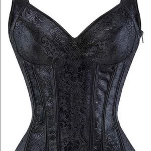 Corset Vest Lace-Up Gothic Jacquard/ Medium